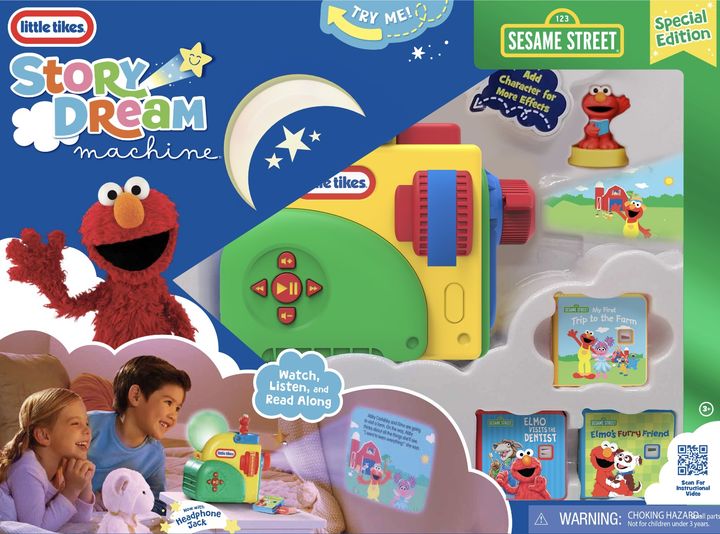 Little Tikes Story Dream projection machine with Elmo figurine and books