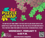 Swap puzzles at the Library on February 11th