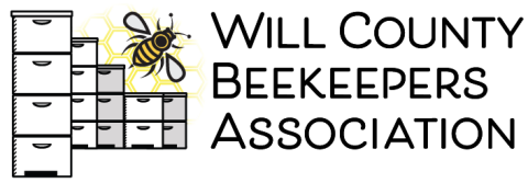 cartoon drawing of bees with a hive