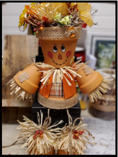 flower pot scarecrow 