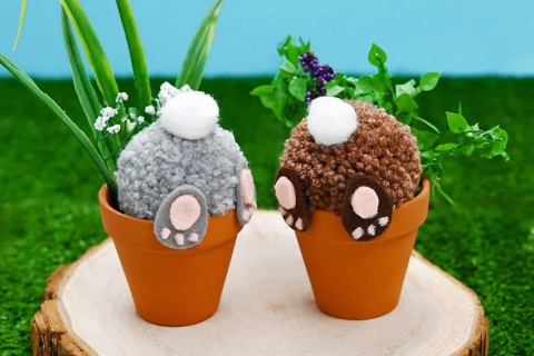 bunny butt flower pot