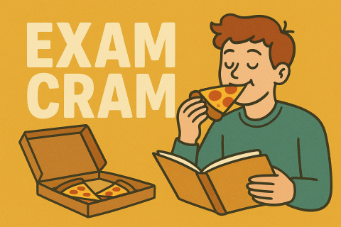 kid eating pizza and reading