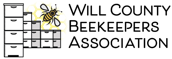 cartoon drawing of bees with a hive